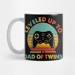 Leveling Up To Dad Of Twin Video Gamer Soon To Be Dad Gift For Men Father day Mug